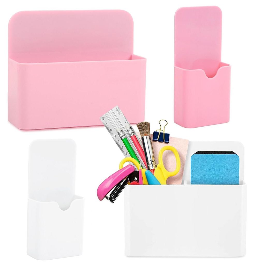 4-teiliger magnetischer Stifthalter, Stiftehalter, Whiteboard-Zubehör, Stifteetui, verstellbarer Markerhalter für Schule, Büro, Spind, Kühlschr...