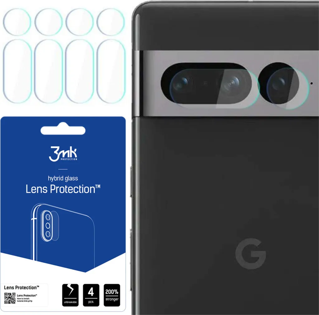 Protezione Lente 3mk Pixel 7 Pro | Vetro Ibrido 7H 4 Pezzi KP22737