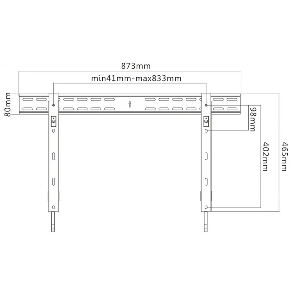 Support Mural TV Reflecta SLIM 70-8040 : Fixation Stable 70 Pouces - 2