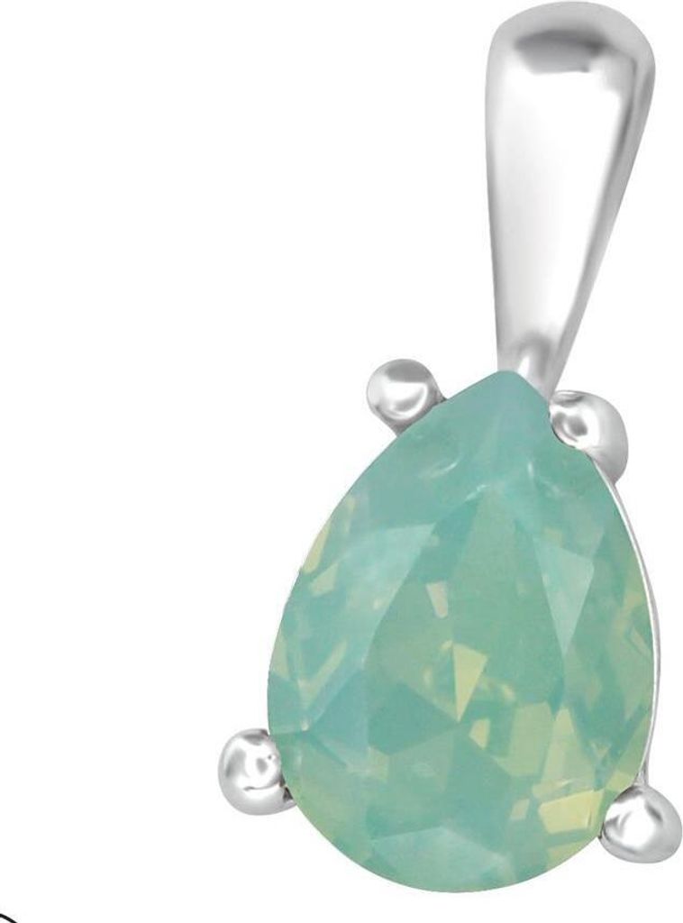 Anhänger Tropfen mit Kristallaus 925 Silber Damen pacific opal
