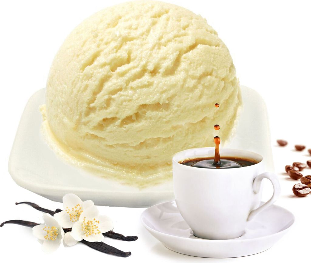 Vanille Kaffee Low Carb Eis Pulver Vegan Zucker-, laktosefrei 1 kg