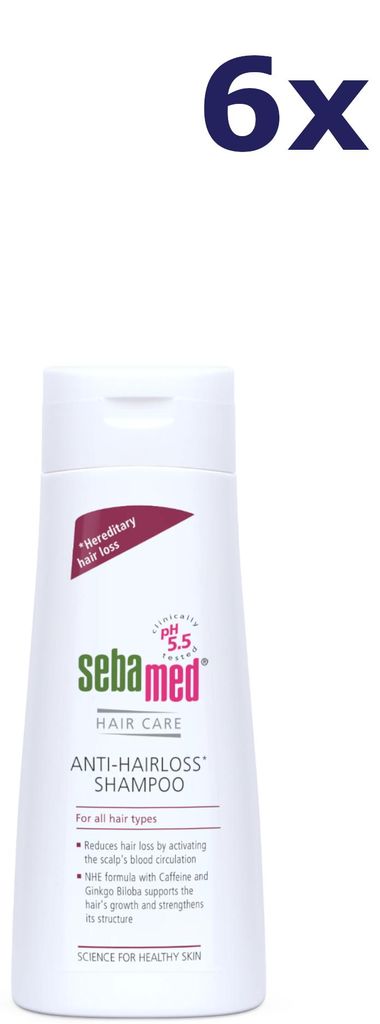 6x Sebamed Anti-Hairloss Shampoo 200ml