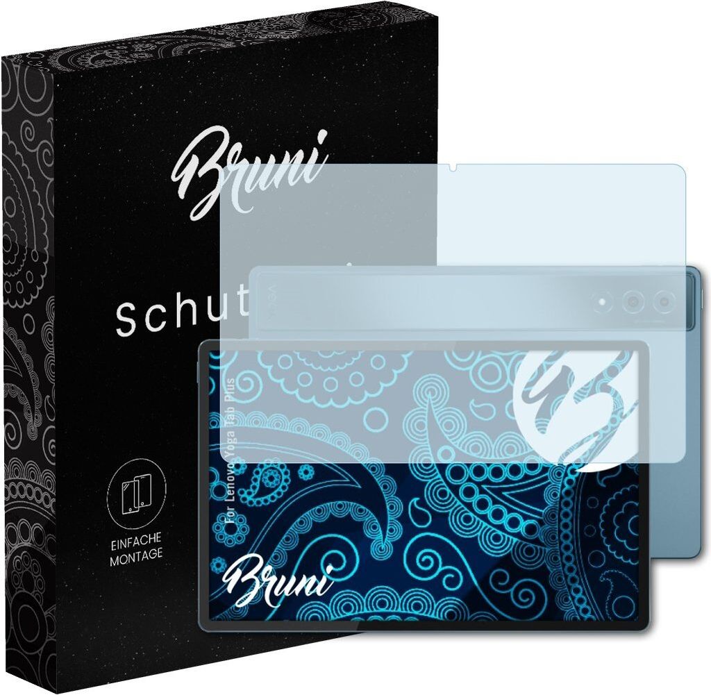 Bruni Basics-Clear 2x Schutzfolie kompatibel mit Lenovo Yoga Tab Plus Folie