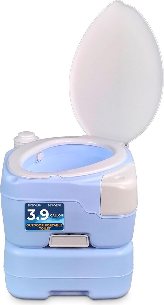 SereneLife Camping Toilette Chemie-15L, Reisetoilette mit Reinigungssprühgerät, 120 Spülungen, 12L Frischwassertank-Mobiles WC für Wohnwagen & ...