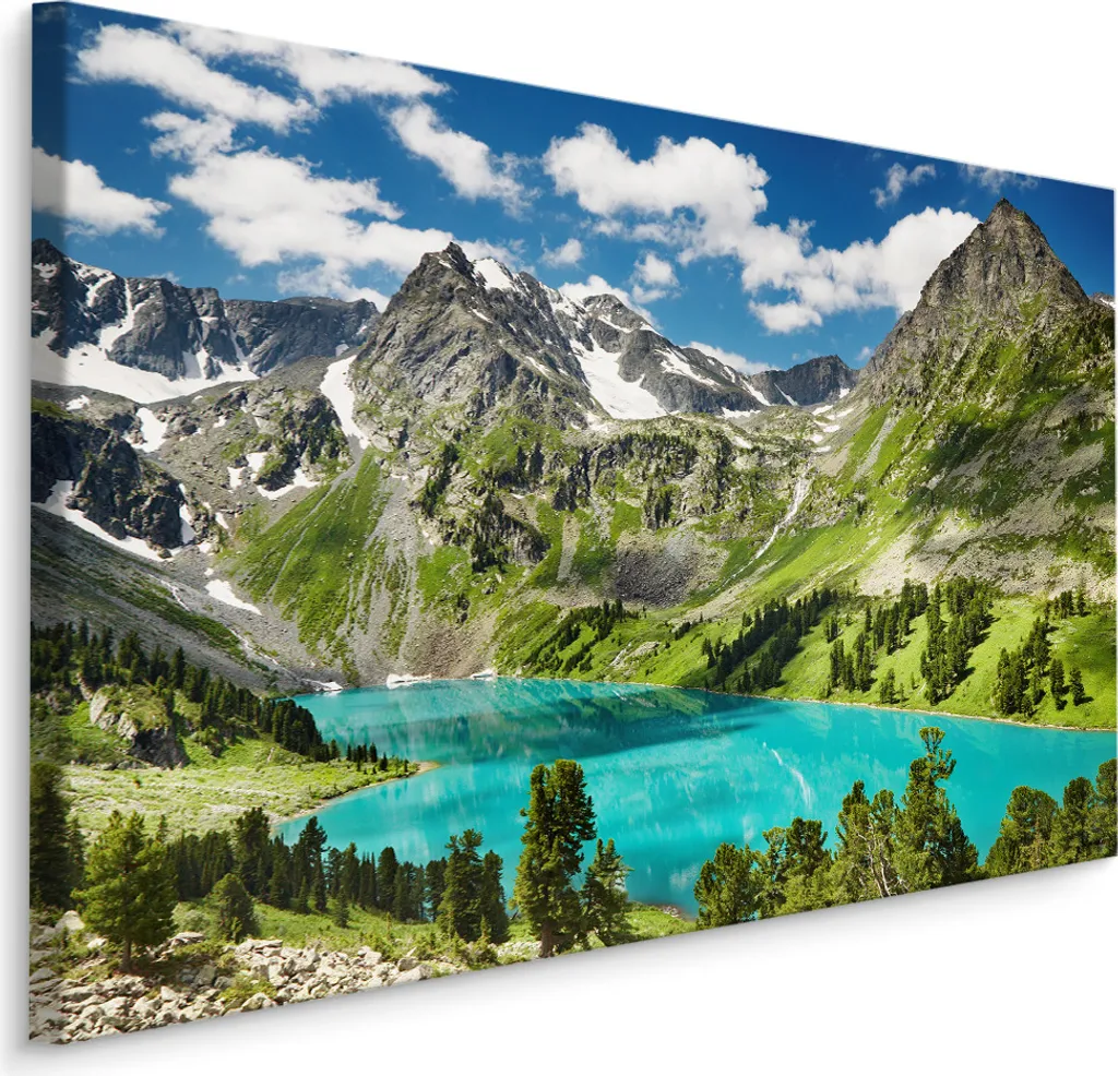 Carta da Parati Effetto Tela 100x70 - Stampa Montagne XXL per Arredo