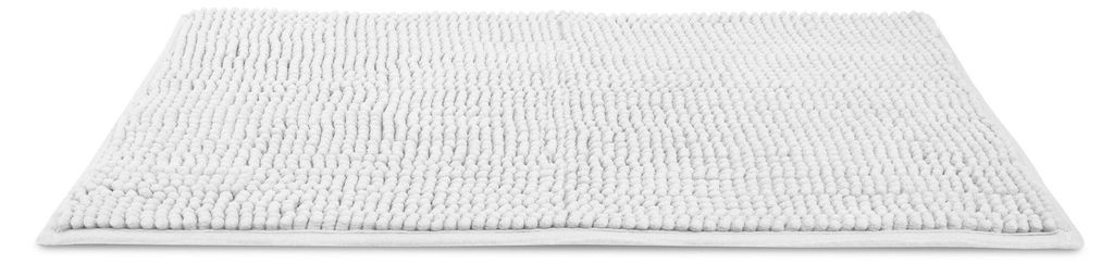 Beautissu Badematte BeauMare WR, 50x80cm rutschfest Chenille Weiß