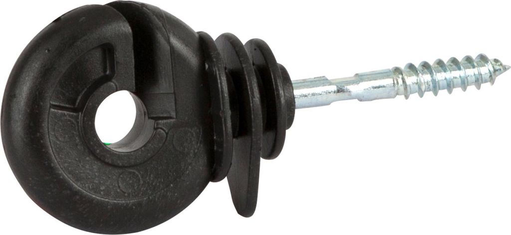 AKO Ringisolator 300 Stück im Eimer, schwarz, mit Einschrauber, mit Stütze