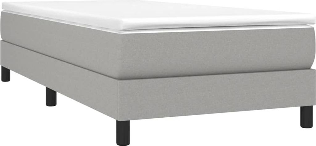 "Winter Sale" Klassische Betten - Grau Boxspringbettgestell Hellgrau 90x200cm Stoff DE3587022