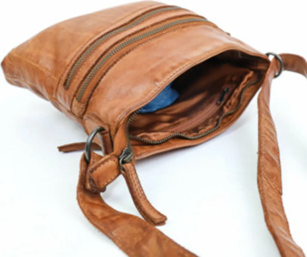 Sac à bandoulière femme cognac idéal pour le travail et les sorties
