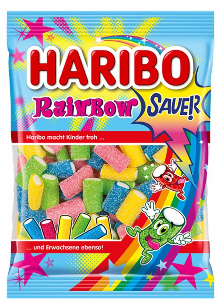 Haribo Rainbow Fizz gumoví medvídci vinné gumy ovocné gumy Obrázek produktu 
