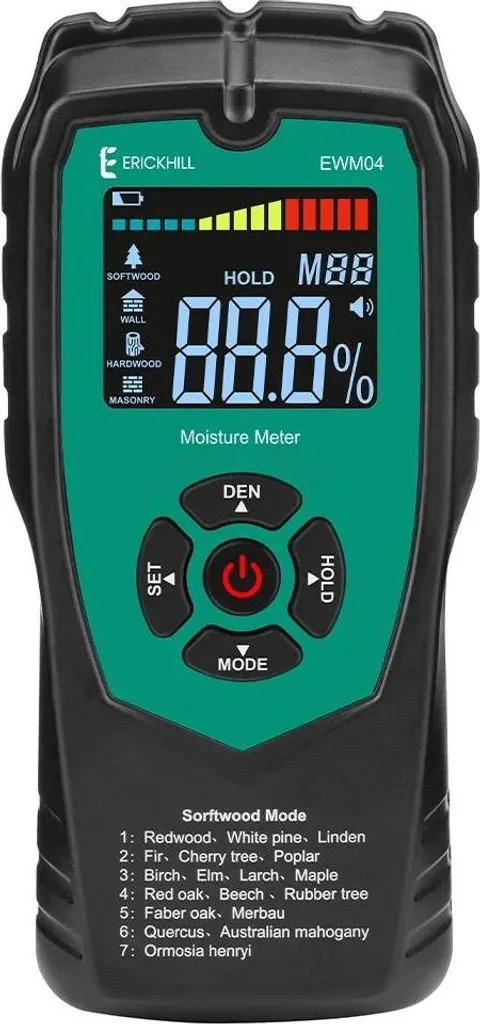 Thermo-hygromètre EWM04 Précision ±4%RH avec Rétroéclairage Vert