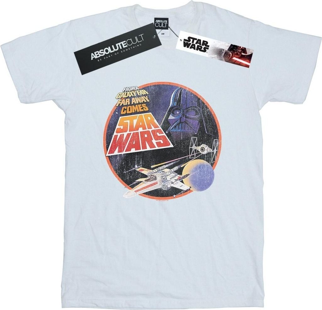 Star Wars - "From A Galaxy Far Far Away" T-Shirt für Herren BI46599 (S) (Weiß)