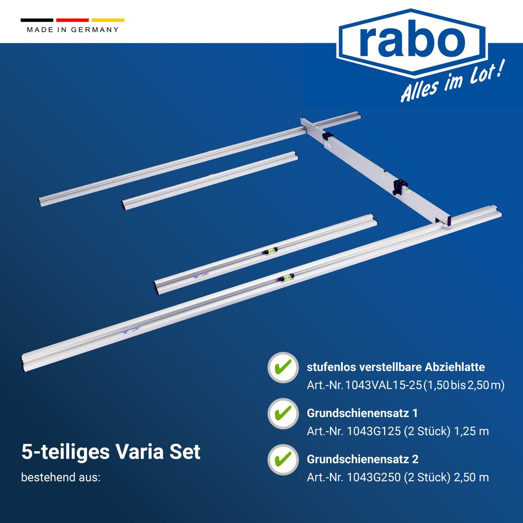 gabarit de remblayage à sec rabo 5 pièces : 2 rails de base Image du produit 
