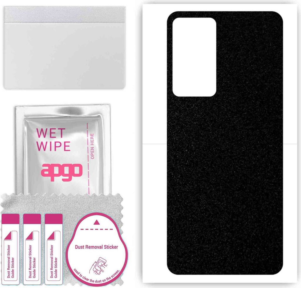 apgo Rückseite Schutzfolie, Skin, kompatibel mit Oppo Reno7 Z 5G, Hinten Displayschutzfolie aus Vinylfolie, kratzfest, einfache Montage - Mattschwarz