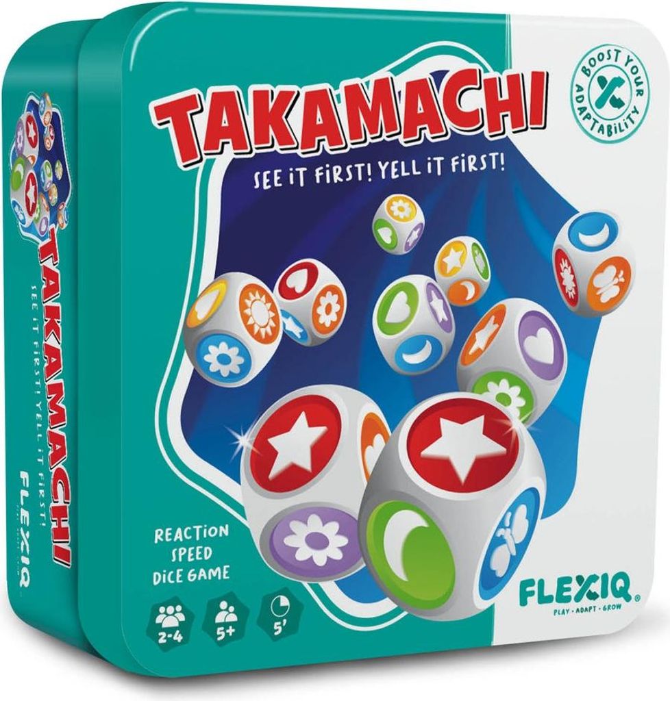 Takamachi Brettspiel: Erkennen der häufigsten Form & Farbe – Würfelspiel für kognitive Flexibilität