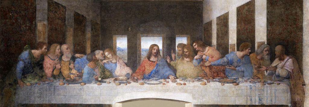 Plakat 95x33cm Das letzte Abendmahl, Da Vinci Vintage für das Wohnzimmer