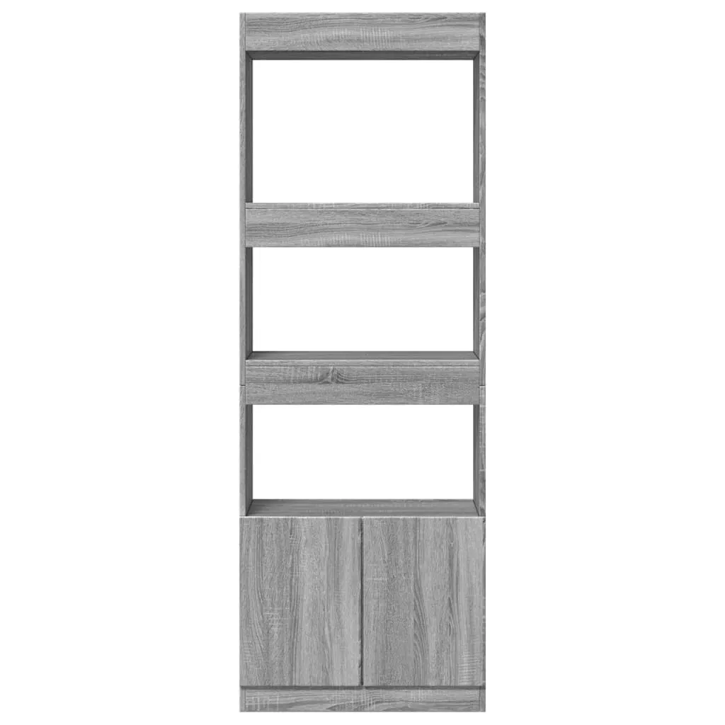 vidaXL Credenza 63x33x180 cm Grigio Sonoma materiale a base di legno - 5