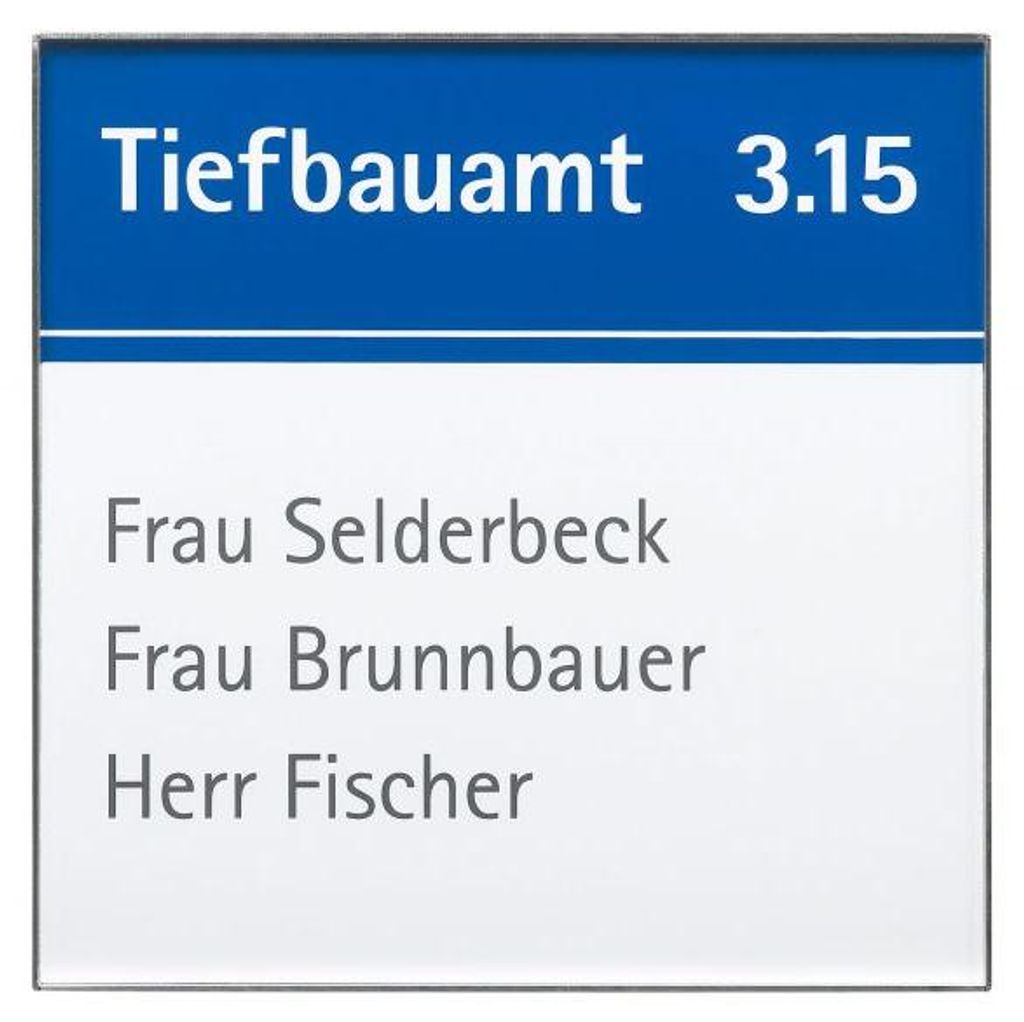 Rio Türschild 150 | 150x150mm | Edelstahl | Türschild Büro Produktbild 