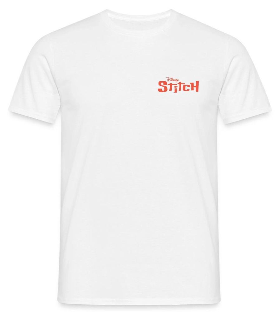 Lilo & Stitch | Stitch Mit Surfbrett Männer T-Shirt, XXL, Weiß