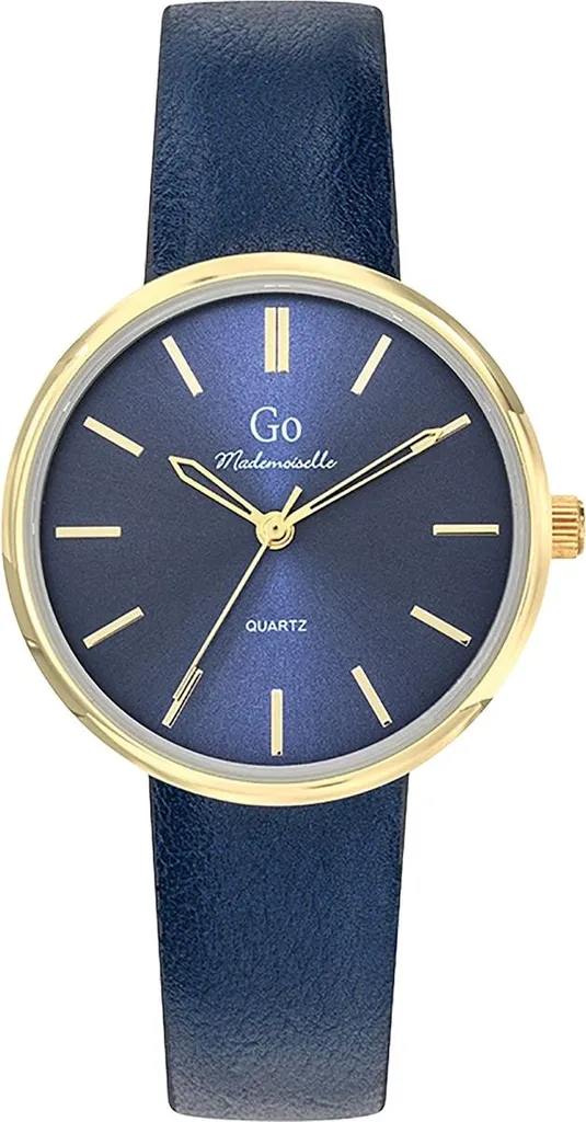 Girl Only orologio da donna con cinturino in pelle Mademoiselle blu scuro orologio analogico al quarzo UGO699518