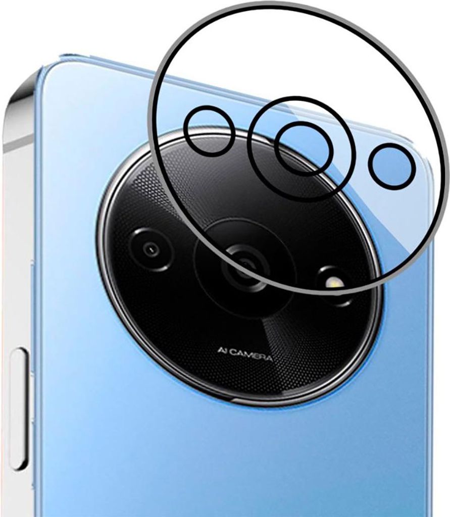 Cool Xiaomi Redmi A3 Tempered Glass Kameraschutz Durchsichtig Durchsichtig One Size