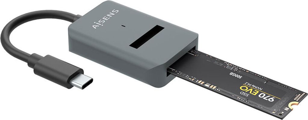 AISENS ASUC-M2D012-GR, SSD-Gehäuse, M.2, SATA, 10 Gbit/s, Grau