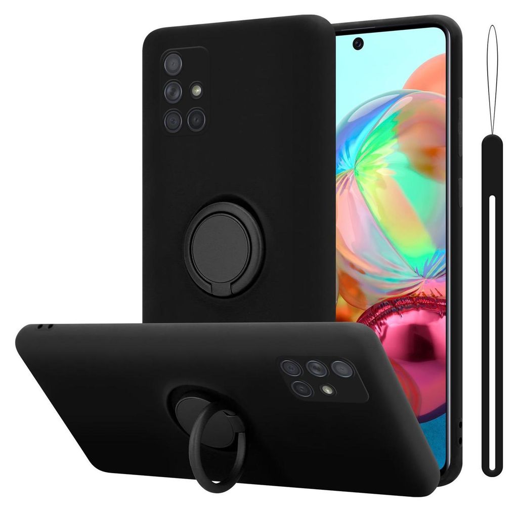Cadorabo Hülle für Samsung Galaxy A51 4G / M40s Schutz Hülle in Schwarz Handyhülle TPU Etui Case Cover