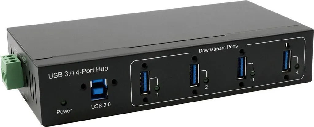 Hub USB 3.2 4 Ports Gen1 EX-11224HMVS avec Rail DIN et Puce VIA