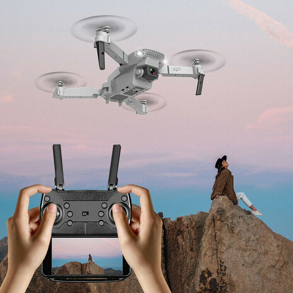 Faltbar WIFI FPV Drohne mit 4K HD Kamera Selfie Quadrocopter RC Drone &1 Akkus