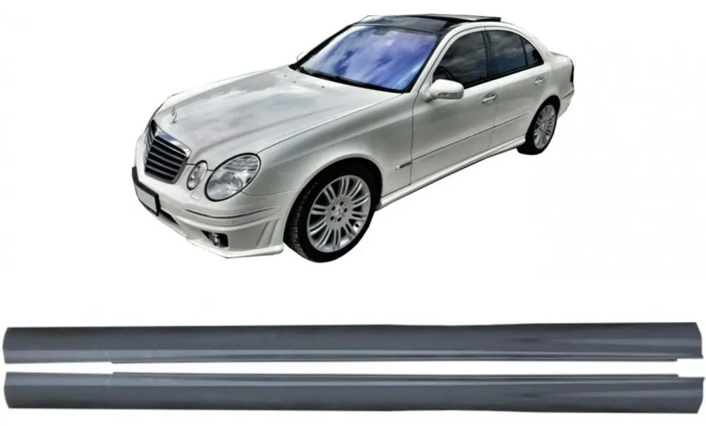 Jupes Latérales Look Sport Mercedes Classe E W211 2003-2009 en ABS Noir