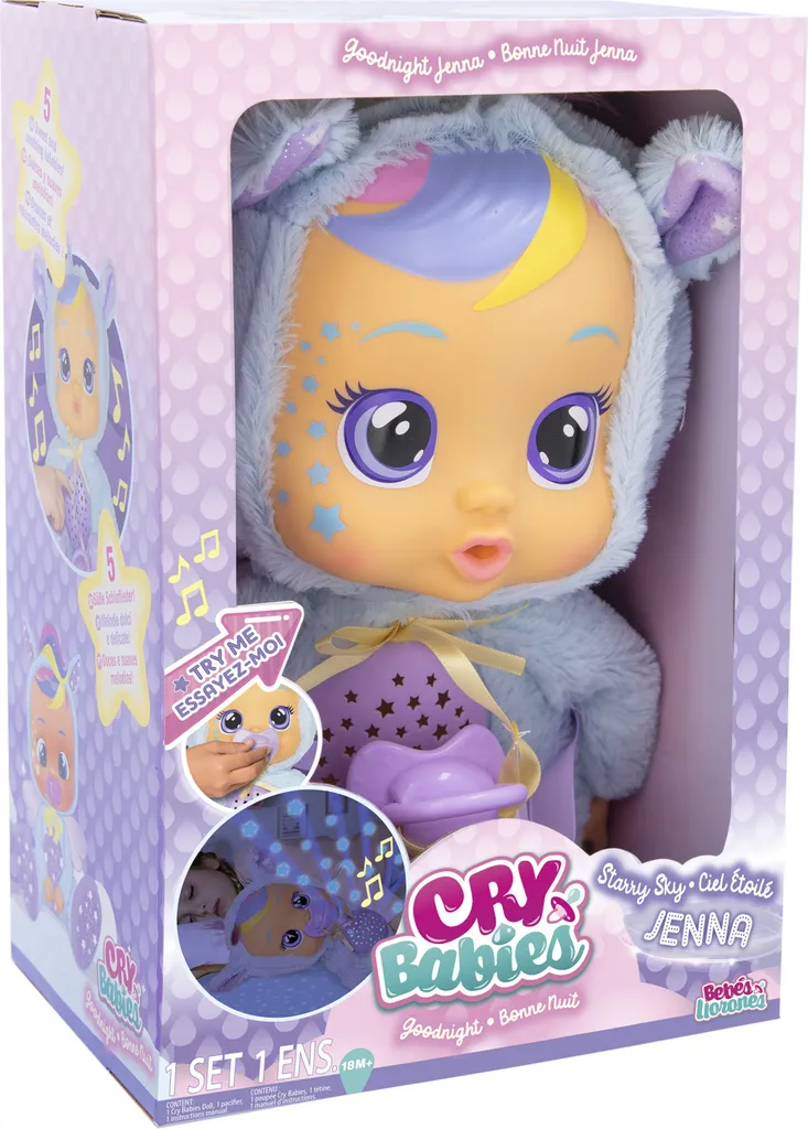 Jenna Cry Babies Goodnight 84070 - Larmes LED et 5 Berceuses Apaisantes