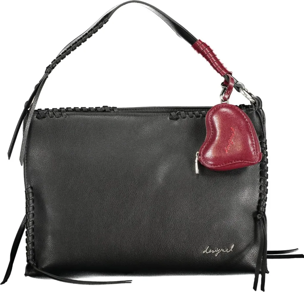 Borsa a Tracolla Nera Pratica: Organizzatore Carte e Monete Donna