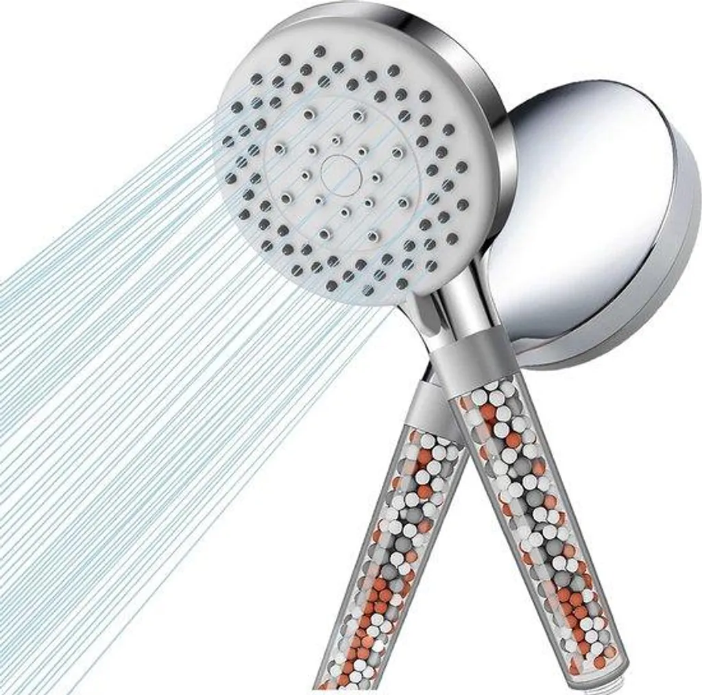 Pomme de douche effet pluie haute pression avec filtration à 3 niveaux