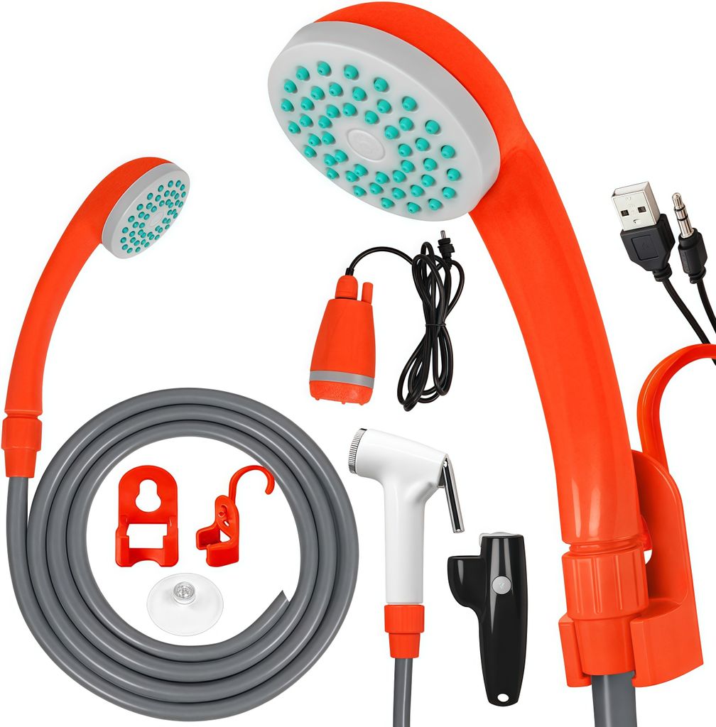 Campingdusche mit Akku, Camping Dusche Outdoor mit 2200 mAh Produktbild 