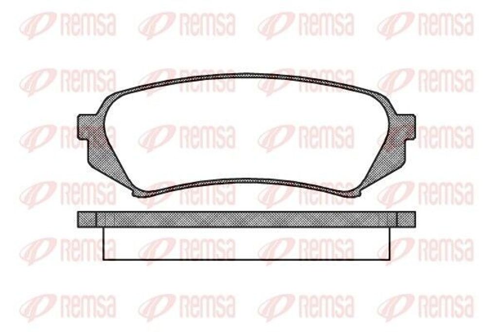 REMSA Bremsbeläge Satz Hinten Bremsklötze für LEXUS RX Produktbild 