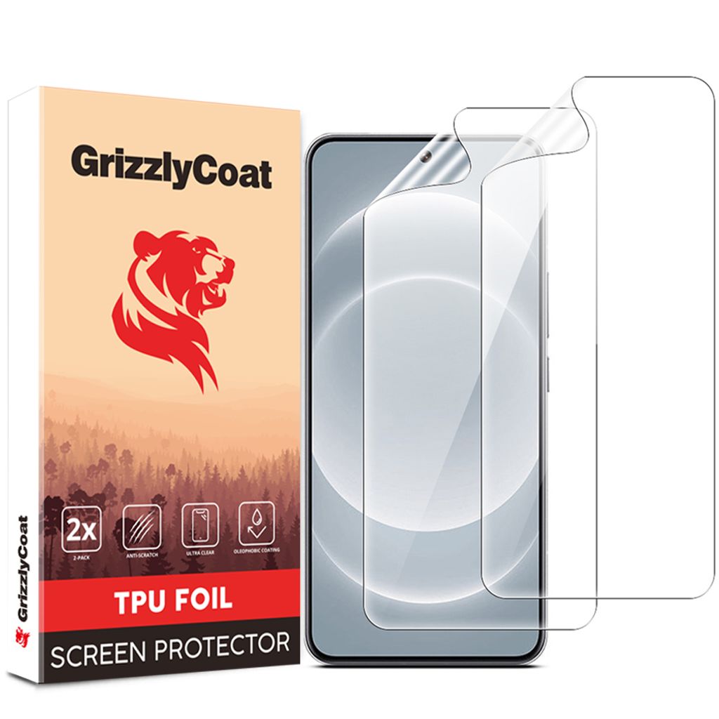 GrizzlyCoat Xiaomi 14 Ultra Hydrogel TPU Displayschutz - Hüllenfreundlich (2er Pack)