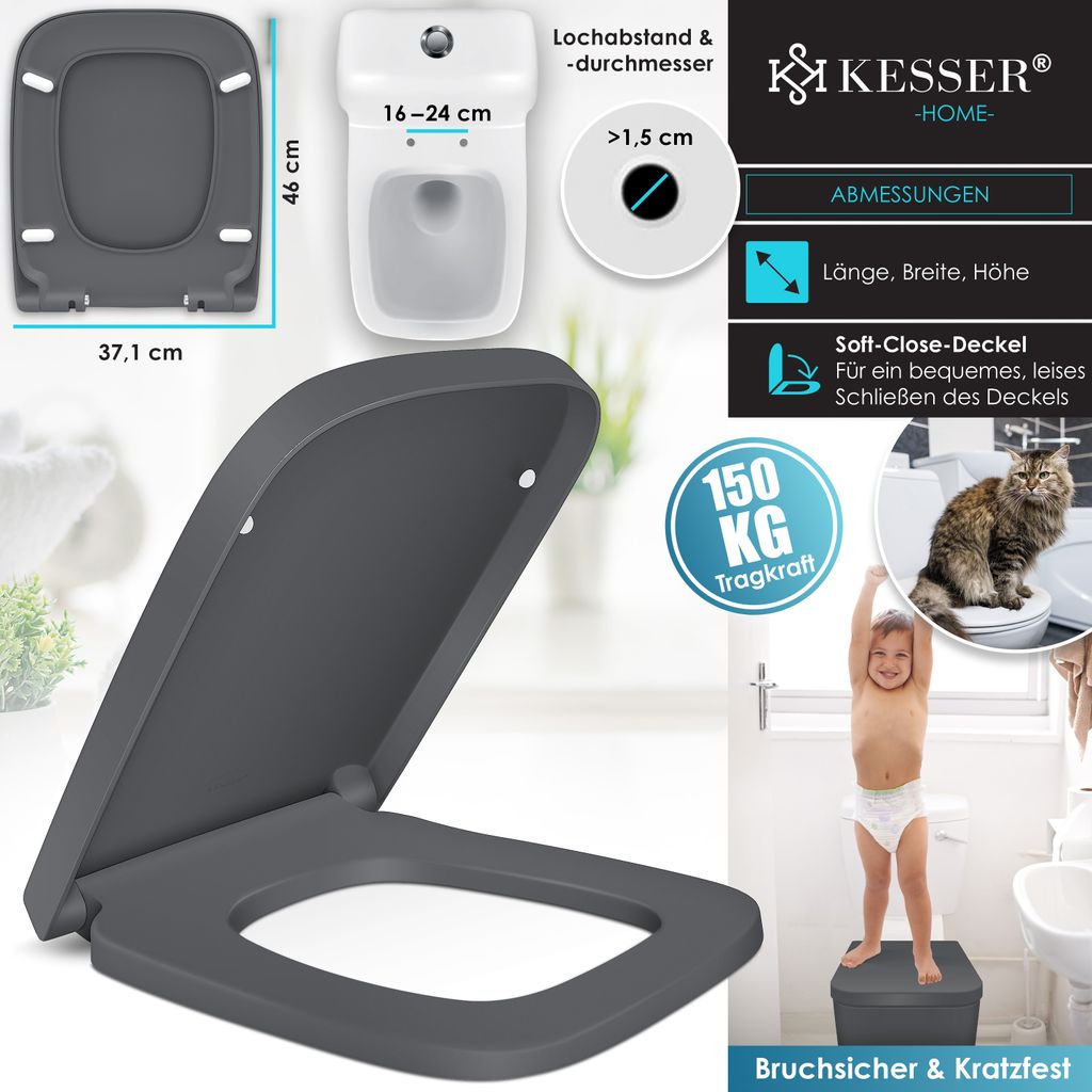 KESSER® WC Sitz mit Absenkautomatik Toilettendeckel Produktbild 7