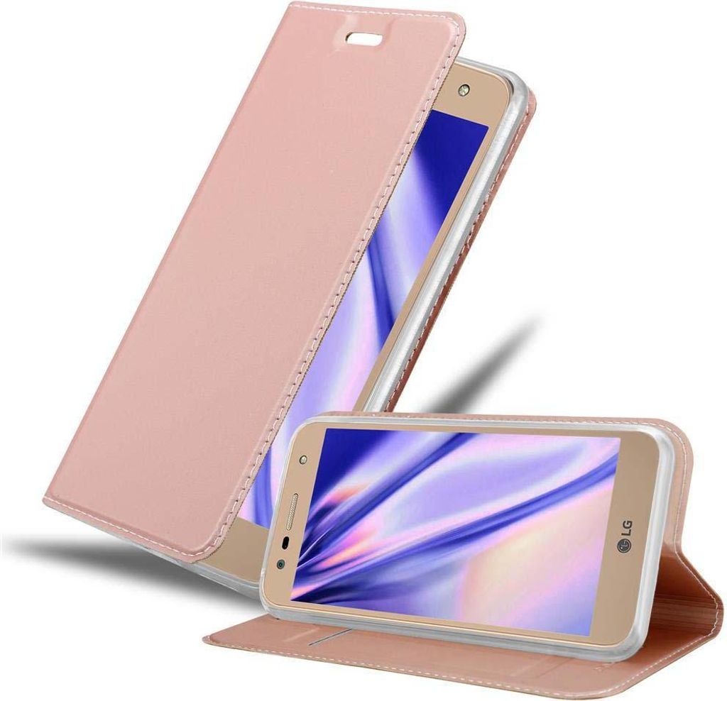 Cadorabo Handyhülle für LG X POWER 2 Schutz Hülle in Rosa Cover Etui Book Case Booklet