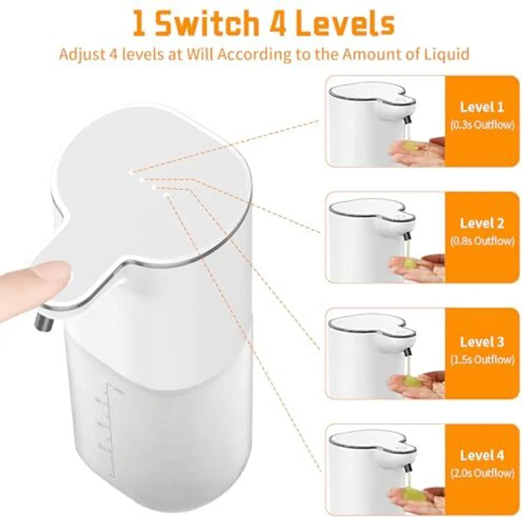 Dispenser Sapone Automatico per Bambini e Famiglia - 400ml No Drill - 4