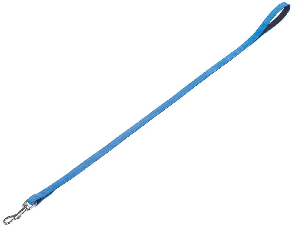 Laisse Anti-Irritation Nobby VELOURS Turquoise 100cm pour Chien
