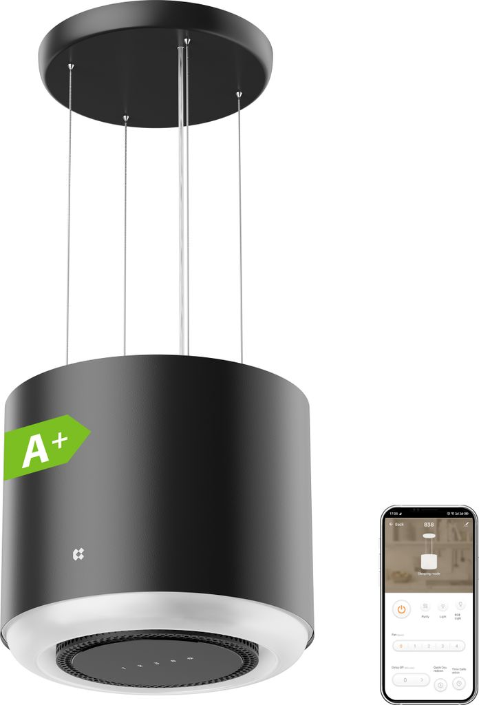 CIARRA A+ 550m³/h Inselhaube Freihängend Dunstabzugshaube Produktbild