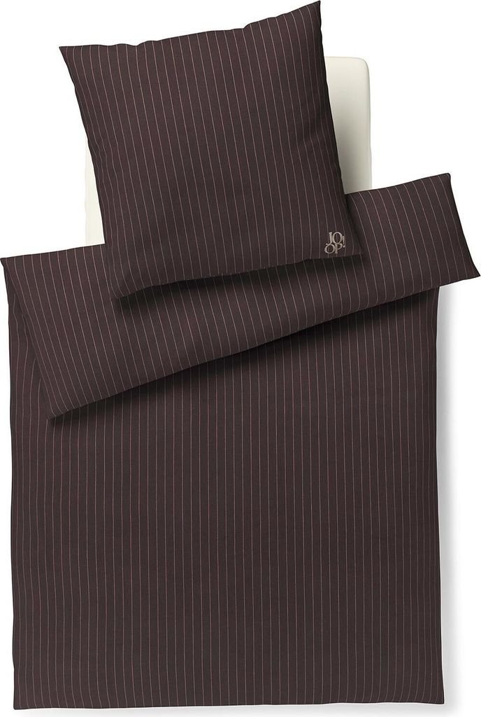 JOOP! Soft-Flanell Bettwäsche-Garnitur Soft Stripes Farbe Mocca Größe 155x220+80x80