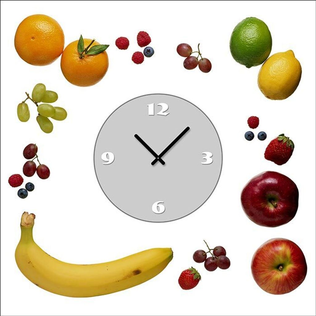 4178 Dixtime Designer Wanduhr, Wanduhren, Moderne Wohnraumuhr 70cm x 70cm