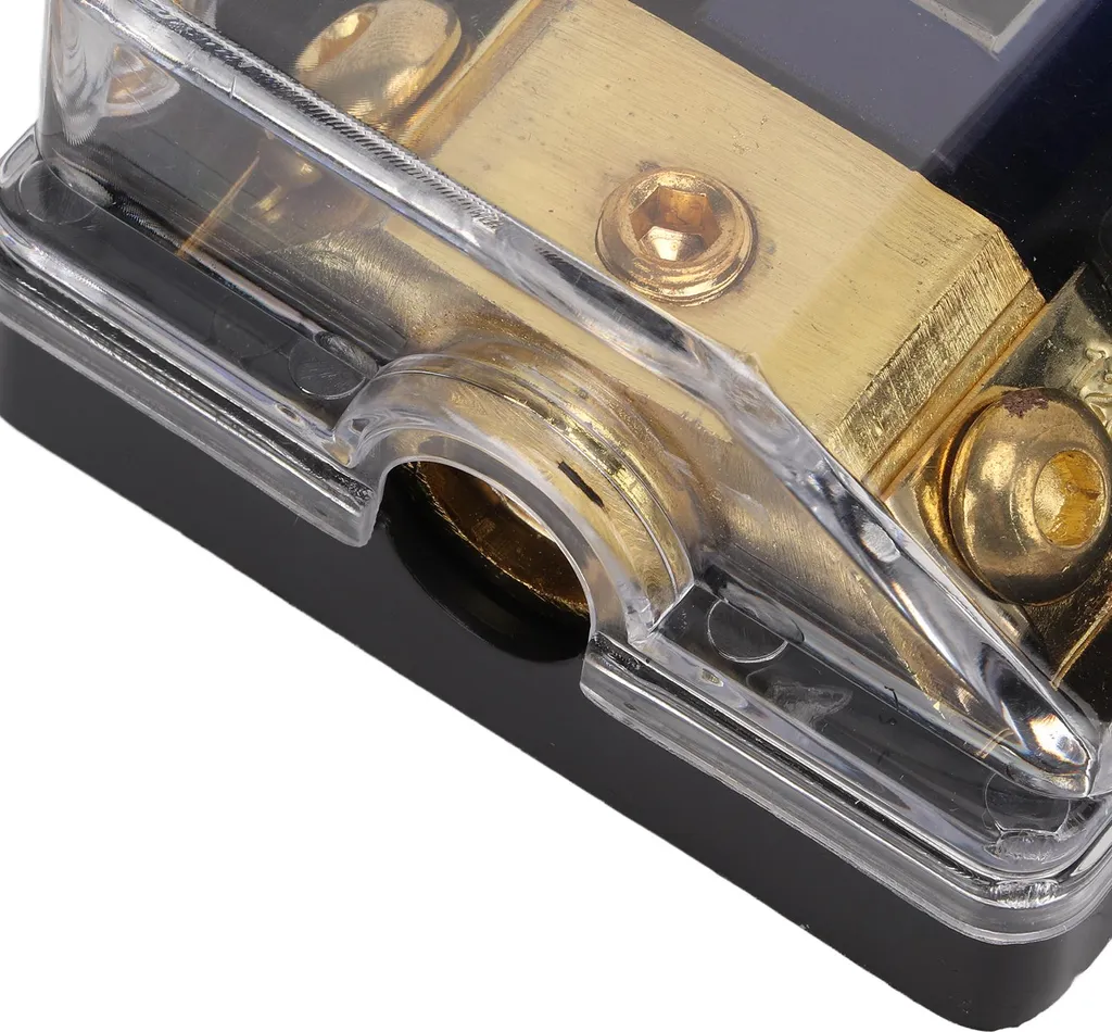 1 in 2 Out Power Ground Distributor Splitter in rame universale per car audio 0/2 cavo calibro 100A