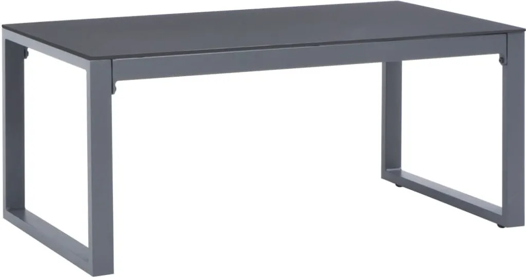 Table basse en aluminium martelé 90x50 cm argentée structure robuste - 3