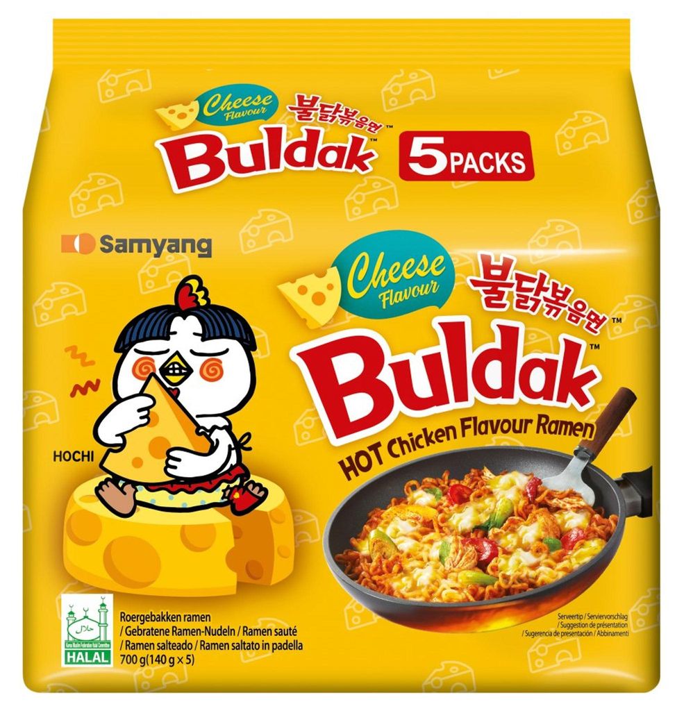 Samyang Buldak Instant Noodles Hot Chicken Ramen Cheese (5 Produktbild 