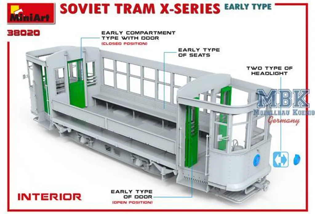 MiniArt 1:35 Sov. Tram X-Series Early Prod. Maquette Tramway Soviétique - 9