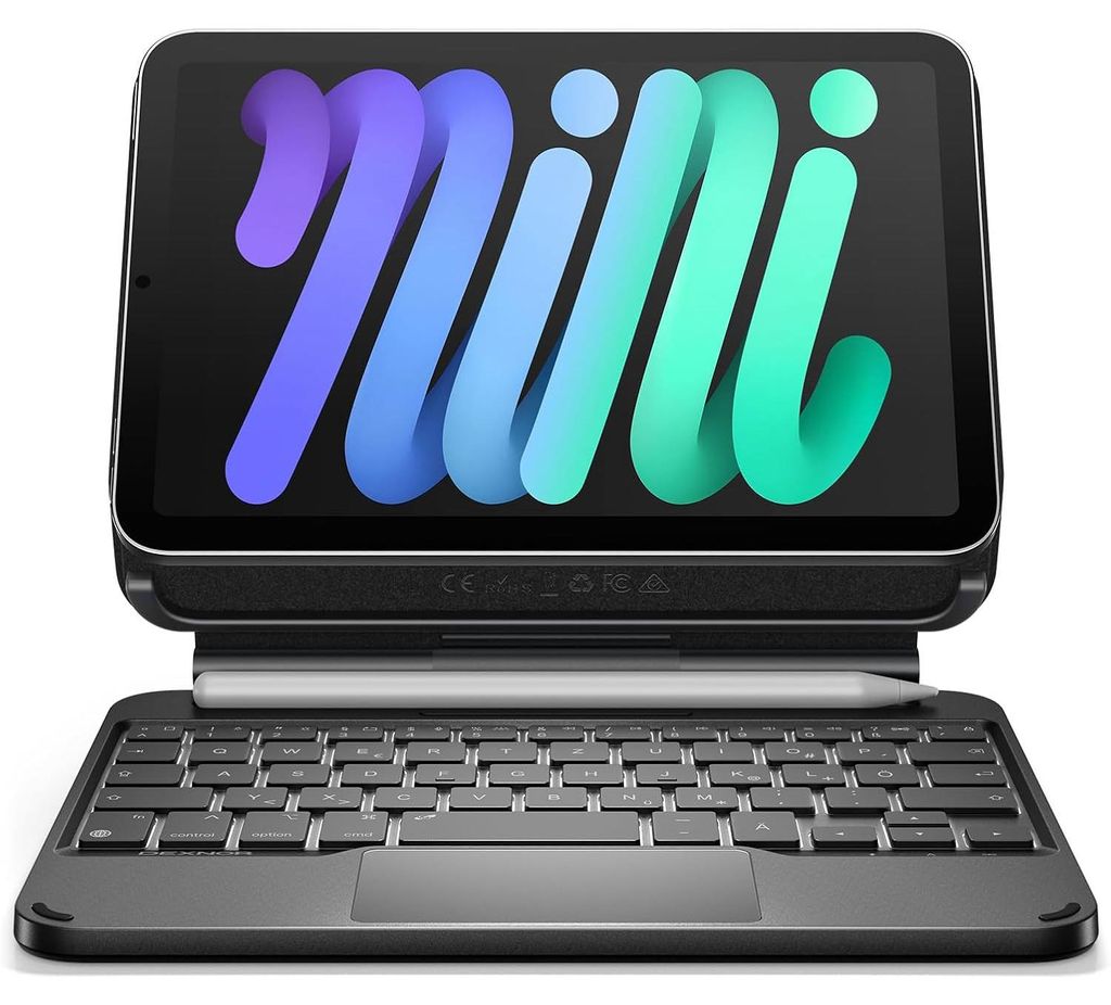 Hülle mit Tastatur für iPad Mini 6 7 mit Touchpad und Produktbild 