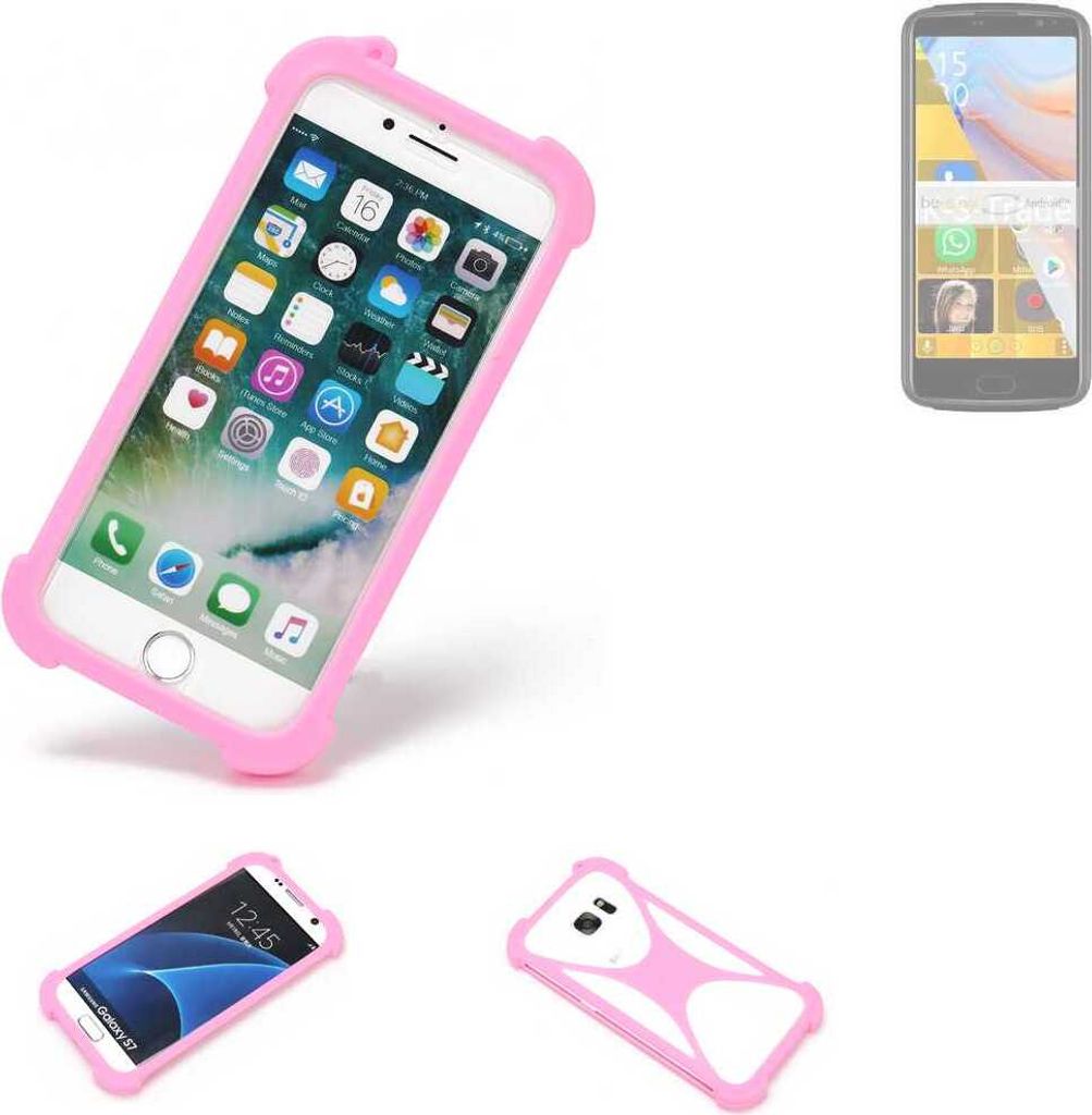 K-S-Trade Handy Hülle kompatibel mit Bea-fon M7 Lite Schutz Hülle Bumper Silikon Schutz Hülle Cover Case Silikoncase Silikonbumper TPU Softcase