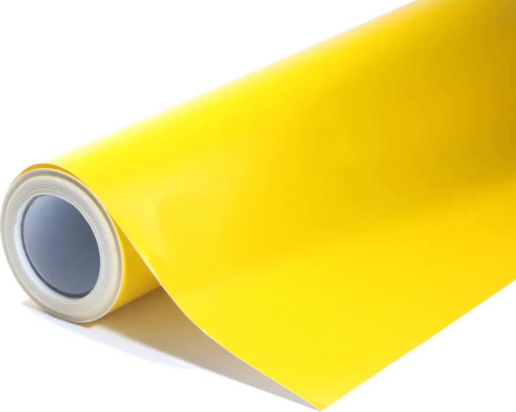 Rouleau de vinyle adhésif jaune nacré 152x400cm pour total covering